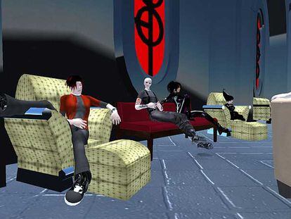 Pantalla de <i>Second Life,</i> el juego accesible a través de Internet.