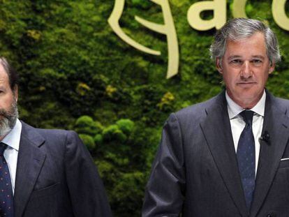 Juan Ignacio Entrecanales y José Manuel Entrecanales, vicepresidente y presidente de Acciona, respectivamente.