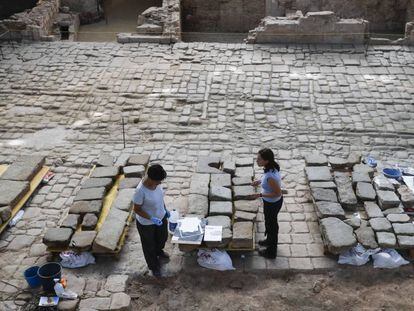 Excavacions en el Born de Barcelona.