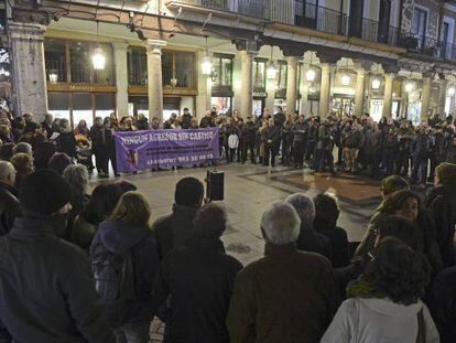 Concentración el lunes en Valladolid contra la violencia de género.