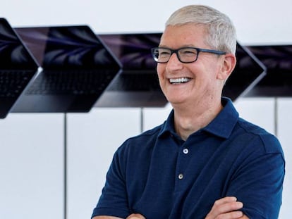 Tim Cook, CEO de Apple, durante la conferencia de desarrolladores, el pasado lunes.