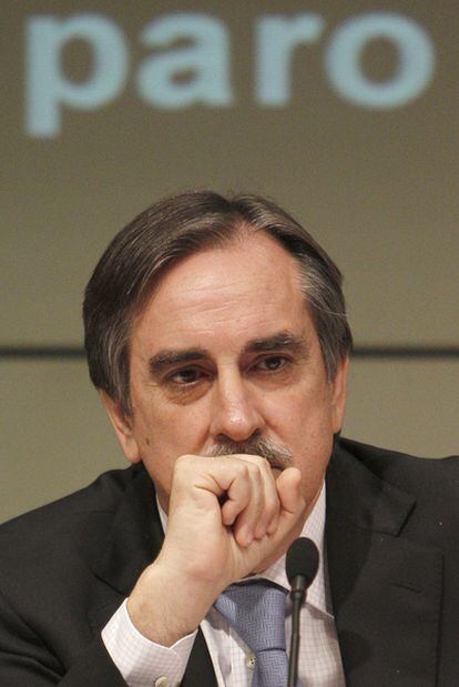 El ministro Valeriano Gómez, durante su comparecencia.
