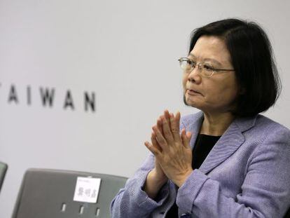La líder de la oposición taiwanesa y candidata presidencial Tsai Ing-wen.