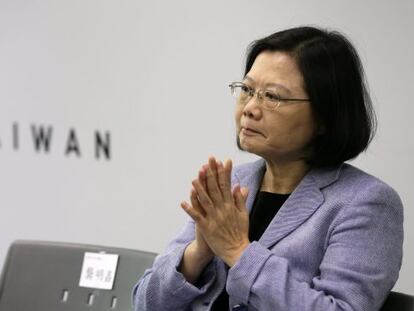 La líder de la oposición taiwanesa y candidata presidencial Tsai Ing-wen.