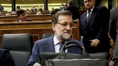Mariano Rajoy y Jorge Fernández, en el Congreso en 2015.