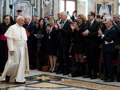 El papa Francisco, este lunes en El Vaticano.