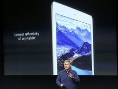 Phil Schiller, Vice President de Apple durante la presentaci&oacute;n del nuevo iPad.