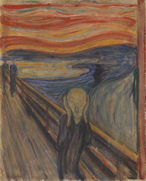 Una de las versiones de 'El grito', de Edvard Munch, expuesta en el Museo Munch de Oslo. Obra a la que quieren 'contrarrestar' desde el Thyssen y el Munch Munsett.
