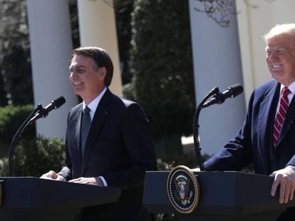 La reunión entre los presidentes Jair Bolsonaro y Donald Trump, en marzo de 2019.