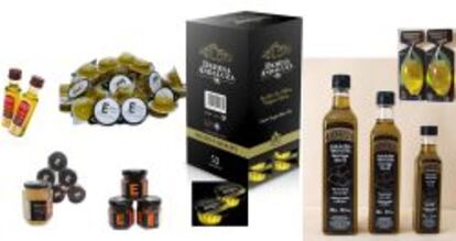 Diferentes recipientes de un solo uso para el aceite de oliva en hostelería, restauración y ‘catering’.