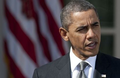 El presidente de Estados Unidos, Barack Obama, hoy en la Casa Blanca.