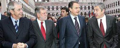 Touriño, Ibarra, Zapatero y Sócrates, en la última cumbre hispanolusa celebrada en noviembre en Badajoz.