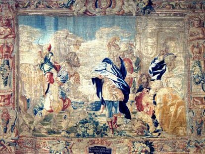 Uno de los 23 tapices que tiene la asociación, cuyo cartón dibujó Rubens.