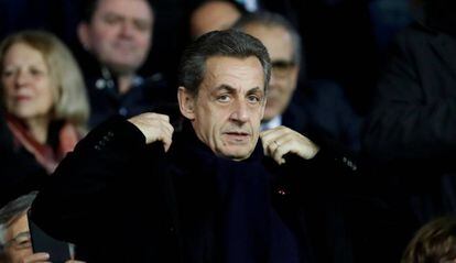 Nicolás Sarkozy, el pasado enero en un partido de fútbol en París.