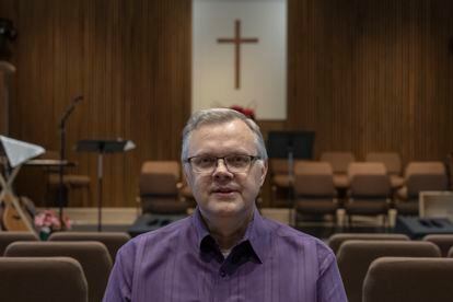 El pastor Dana Moore, en la Segunda Iglesia Bautista en Corpus Christi (Texas), en diciembre pasado. 