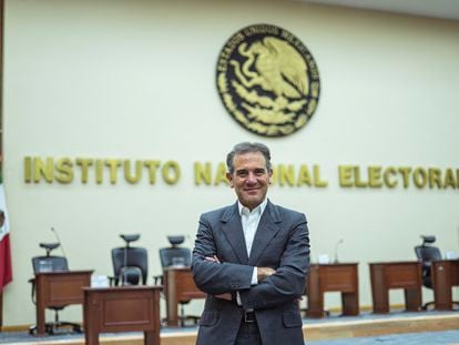 Lorenzo Córdova Vianello, en la sala de sesiones del Consejo General del INE, el 30 de diciembre.