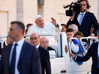 El papa Francisco, durante su audiencia de los miércoles en el Vaticano.