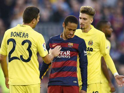 Neymar, en un partido Bar&ccedil;a-Villarreal.