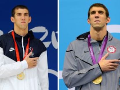 Phelps, con el oro de los tres Juegos consecutivos.