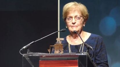 María Luisa Solá, durante la recepción del Premio AISGE de Doblaje 2019