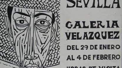 Tarjetón de la Galería Velázquez.