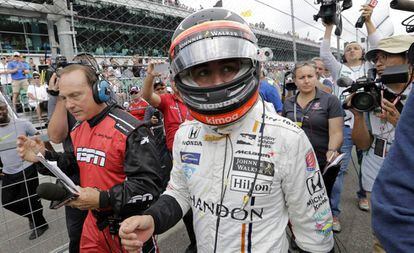 Alonso, en el Indianápolis Motor Speedway.