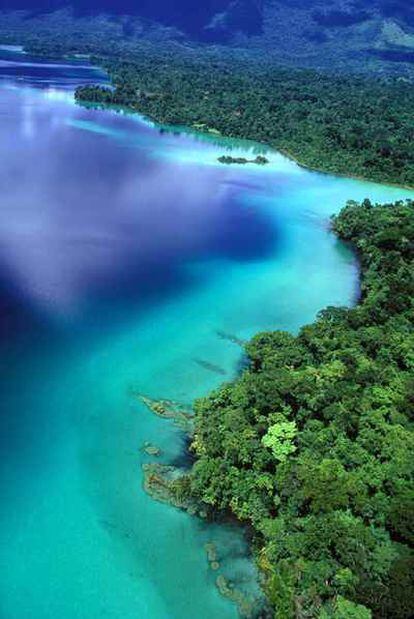 El lago Miramar y la selva de Lacandona, en el estado de Chiapas (México).