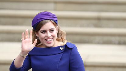 Beatriz de York, en octubre de 2018, en la boda de su hermana Eugenia.