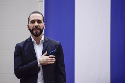 Nayib Bukele en San Salvador, el pasado 6 de mayo.