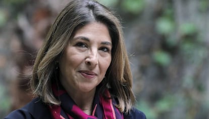 La periodista, escritora y activista canadiense Naomi Klein, en Barcelona.