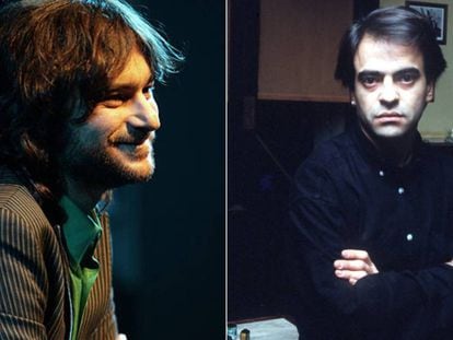 A la izquierda, Quique González en 2005. A la derecha, Enrique Urquijo en 1997, un año antes de publicar 'Desde que no nos vemos'. En vídeo, González interpreta 'Aunque tú no lo sepas' en directo.