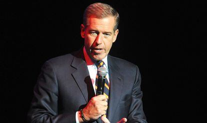 Brian Williams en noviembre de 2014 durante su discurso en una gala en Nueva York.