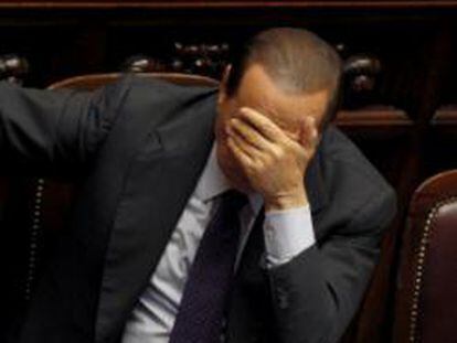 Berlusconi, en una fotografía de archivo tomada en el Parlamento en 2010.