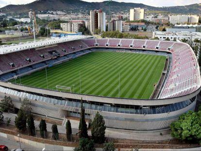 Vista del Miniestadi del FC Barcelona.