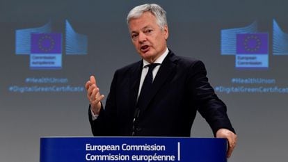 The European Commissioner for Justice, Didier Reynders, who will travel to Spain next week, in a file image
