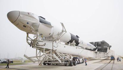 El 'SpaceX Falcon 9', con la cápsula Crew Dragon.