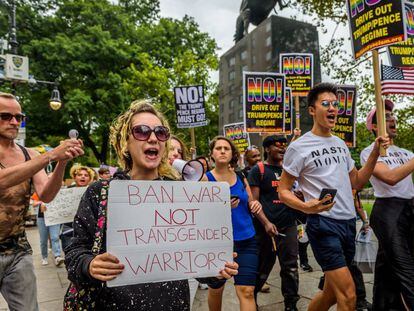  Protesta contra la discriminación de la comunidad LGTB en Central Park.
