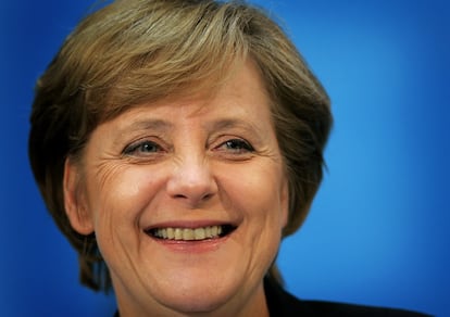 Angela Merkel, en una rueda de prensa en Berlín en el año 2005.