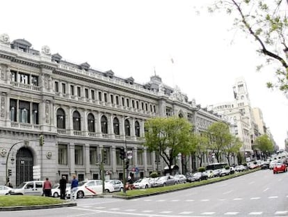 Vista de la fachada del Banco de Espa&ntilde;a.