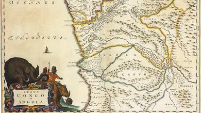 Mapa de 1662 del antiguo Reino del Congo. (Getty Images)