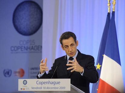 Nicolas Sarkozy, el viernes pasado, en la Cumbre del Clima.