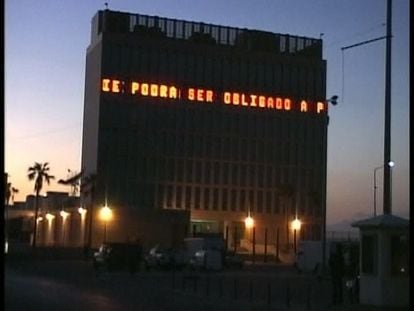 EEUU apaga su pantalla de propaganda en La Habana