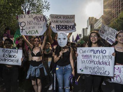 La protesta de las mujeres, el 8M, en Ciudad de México.
