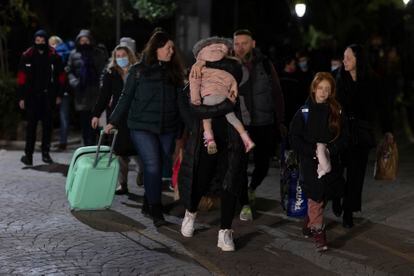 Refugiados ucranianos llegan a Málaga en marzo del año pasado.