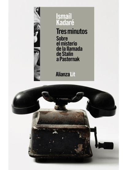 Cover of the book 'Three minutes.  On the mystery of Stalin's call to Pasternak' by Alianza Editorial.