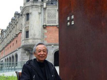 El Nobel de literatura chino Gao Xingjian, en la Alhóndiga, de Bilbao.