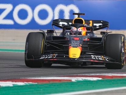 Max Verstappen durante el GP de Estados Unidos este domingo.