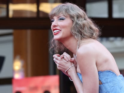 Taylor Swift attends a premiere for Taylor Swift: The Eras Tour in Los Angeles, California, U.S., October 11, 2023. REUTERS/Mario Anzuoni