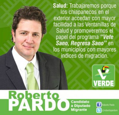 Propaganda electoral de Roberto Pardo.