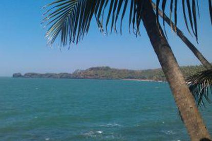 Vista de la playa de Galgibag, en Goa (India).